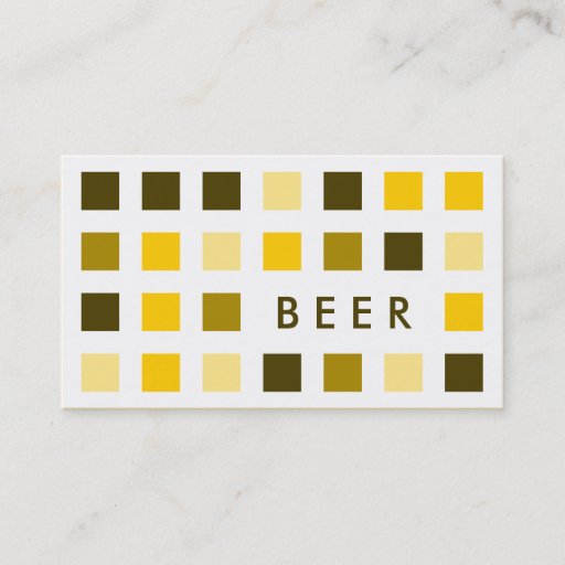 Customizable BEER (mod squares) Business Card Template