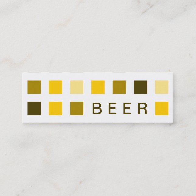 BEER (mod squares) Mini Business Card (Front)