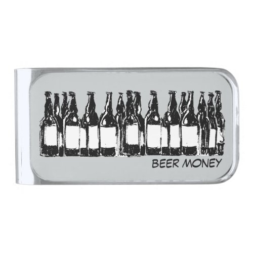 beer money silver finish money clip