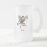 Beer Monkey Frosted Glass Beer Mug at Zazzle
