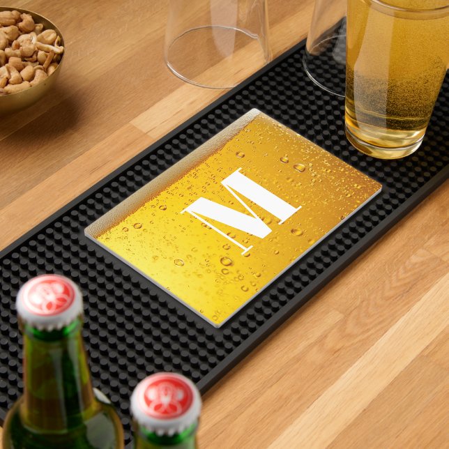 Beer Monogram Monogrammed Simple Brewery Bar Mat (Insitu (Bar 2))