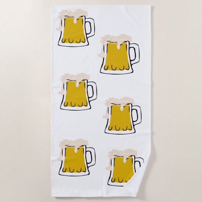 Beer Mug Beach Towel (Front)