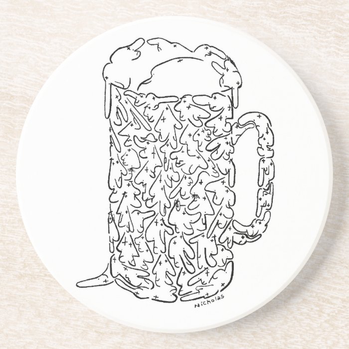 BEER MUG BEVERAGE COASTER