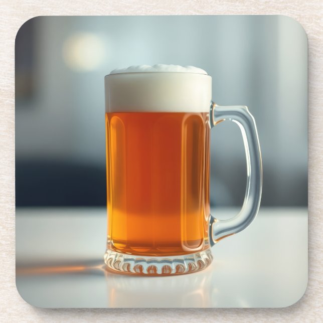 Beer mug beverage coaster (Front)