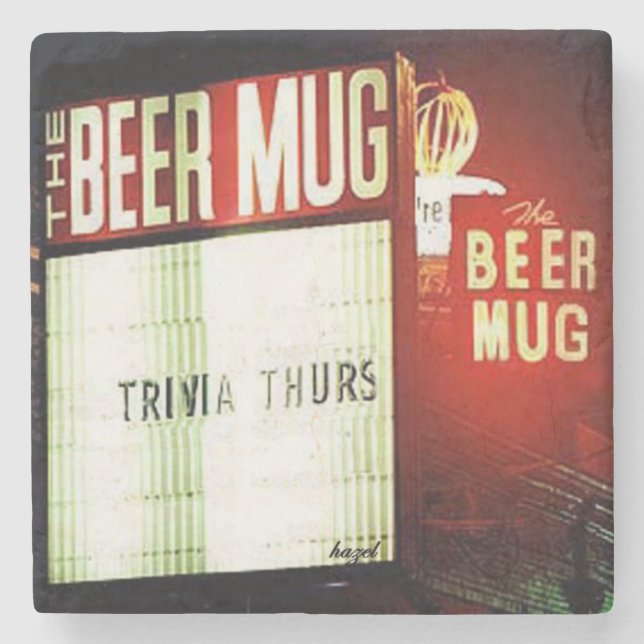 Beer Mug Buckhead, Beer Mug Atlanta, Beer Mug Stone Coaster (Front)