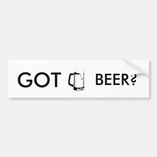 Beer Mug Bumper Sticker