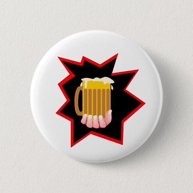 Beer Mug Burst Button (Front)