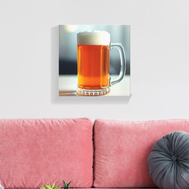 Beer mug canvas print (Insitu(LivingRoom))