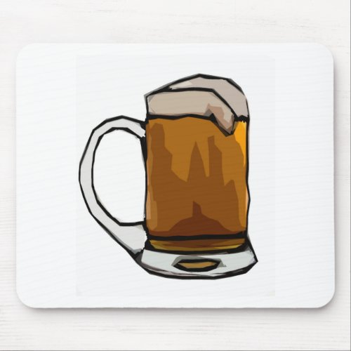 Beer Mug Caricature Mouse Pad