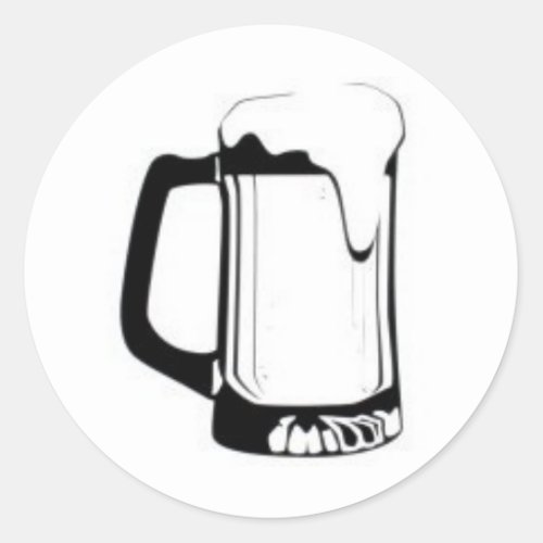 Beer Mug Classic Round Sticker