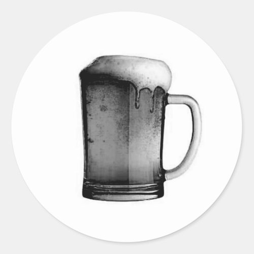 Beer Mug Classic Round Sticker