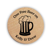 Beer Mug Drink Token Wooden Nickels (Front)