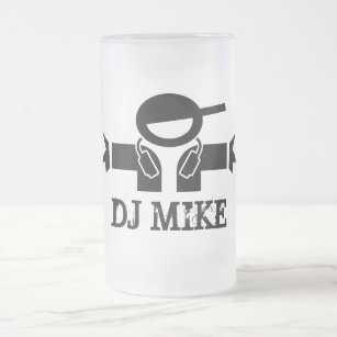 Beer mug for Deejays   Customizable DJ name