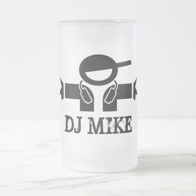Beer mug for Deejays | Customizable DJ name (Center)