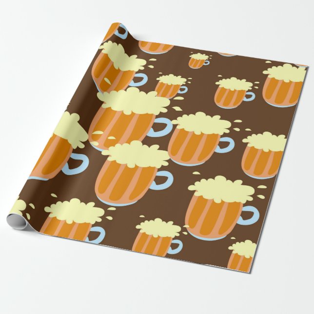 Beer mug full of beer Print Wrapping Paper (Unrolled)