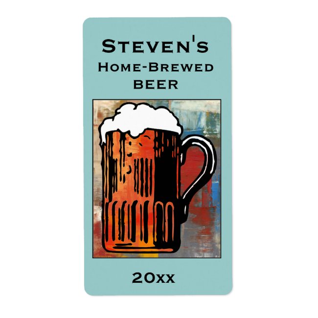Beer Mug Home-Brew Label
