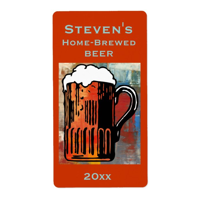 Beer Mug Home Brew Label