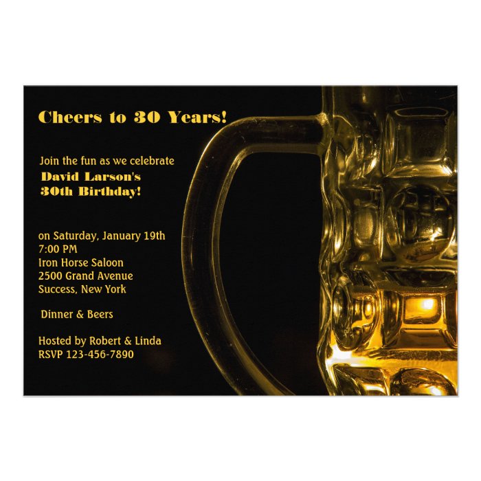 Beer Mug Invitation