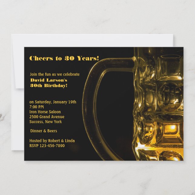 Beer Mug Invitation (Front)