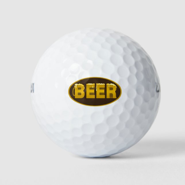 Beer Mug Oval Golf Balls (Front)