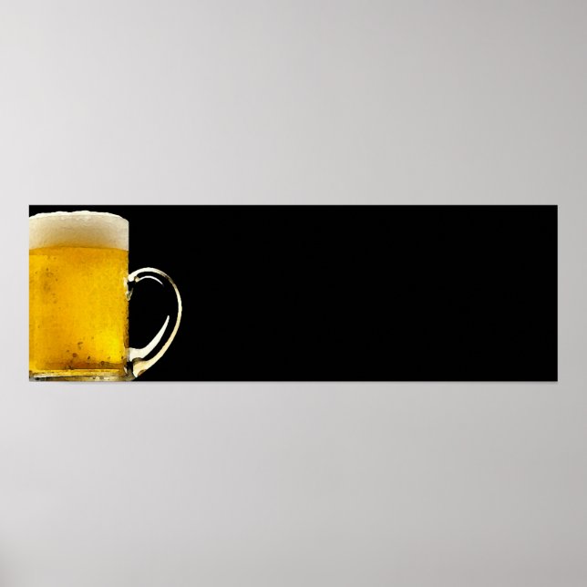 Beer Mug Panoramic Poster Print (Front)