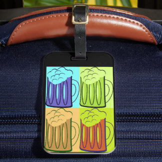 Beer Mug Pop Art Luggage Tag