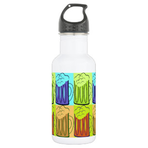 Beer Mug Pop Art Water Bottle