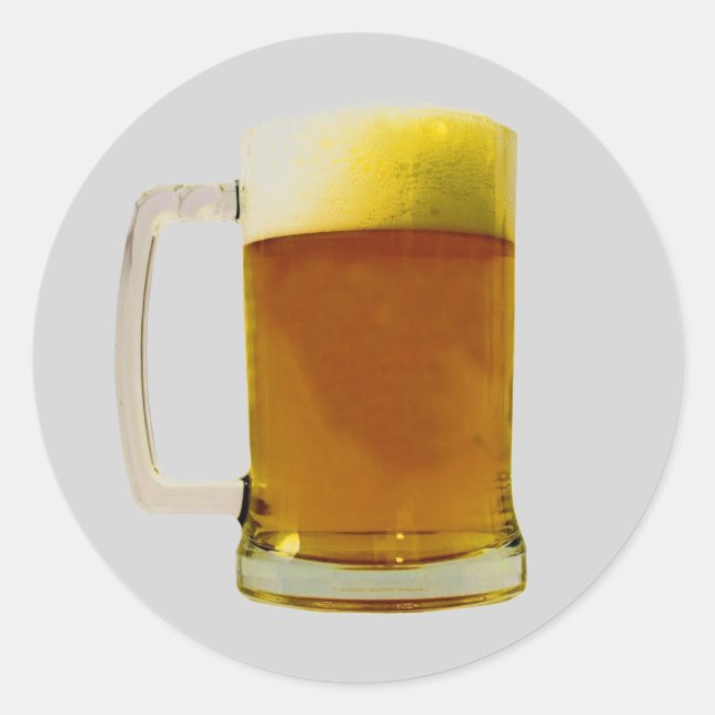 Beer Mug Round Sticker (Front)