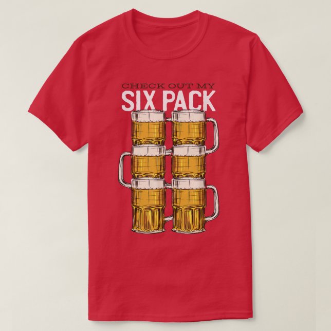 Beer Mug Si Pack Men Women Graphic Novelty T  T-Shirt (Design Front)