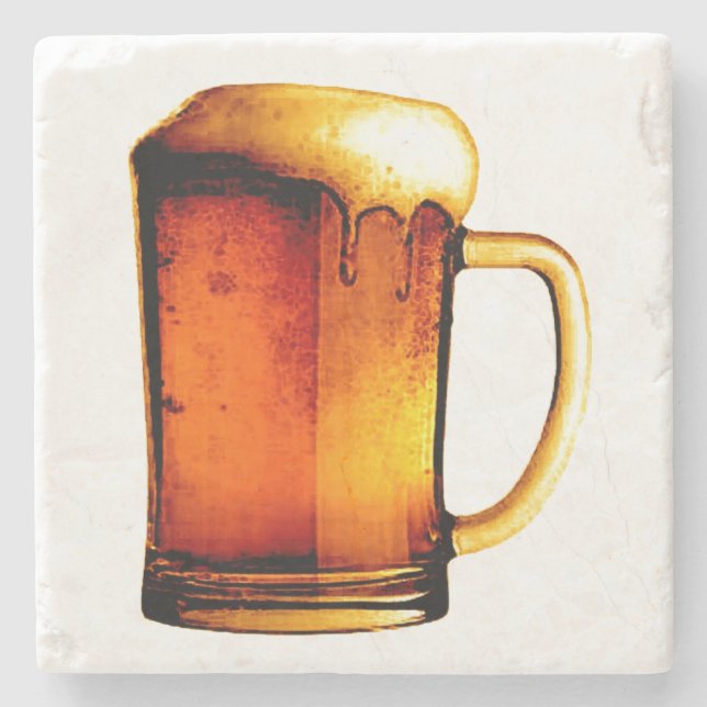 Beer Mug Stone Coaster (Front)