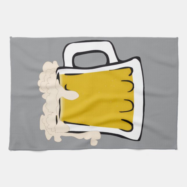 Beer Mug Tea Towel (Horizontal)