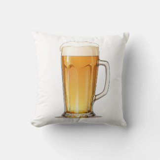 beer mug throw pillow