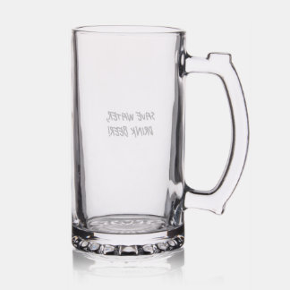 Beer mug, with a quote "Save water, drink beer" Stein
