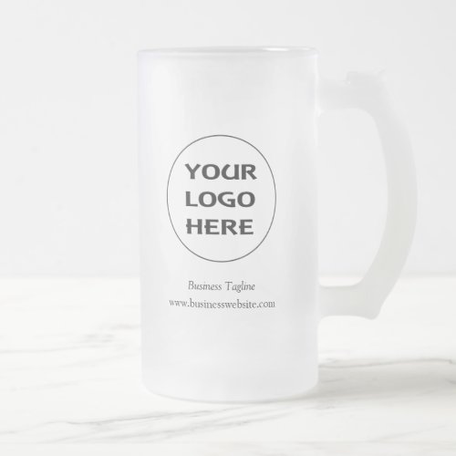 Beer Mug with Business Logo Frosted Glass Stein