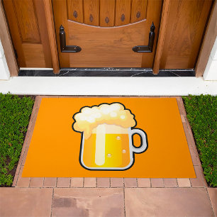 Beer Mug with Frothy Foam Doormat