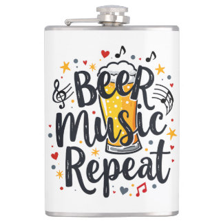 Beer Music Repeat Flask