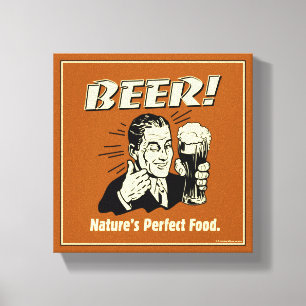 Beer: Nature's Perfect Food Canvas Print