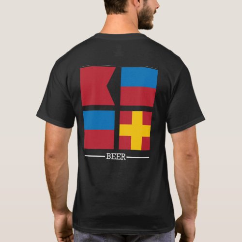 Beer Nautical Flags Stacked T_Shirt