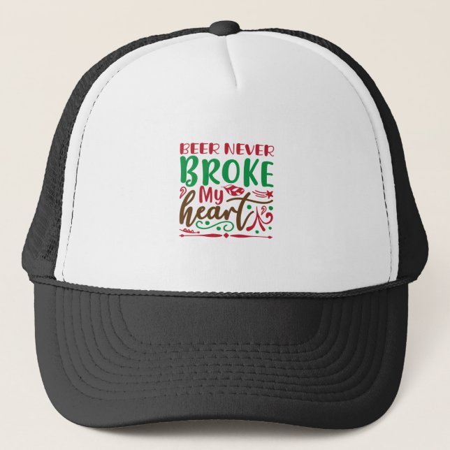 beer never broke my heart trucker hat (Front)