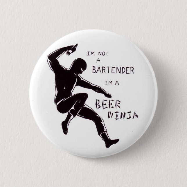 beer ninja button (Front)