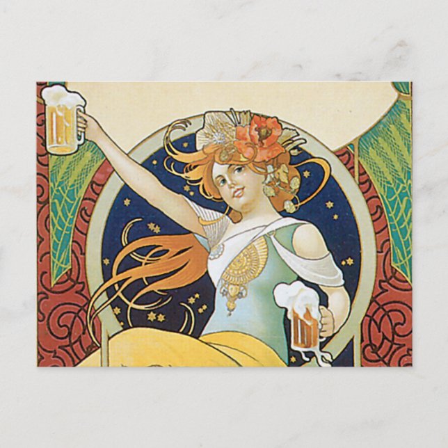 Beer Nouveau Postcard (Front)