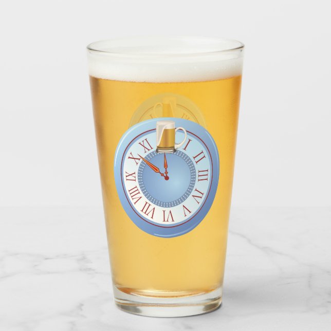 Beer O’ Clock Glass (Front Filled)