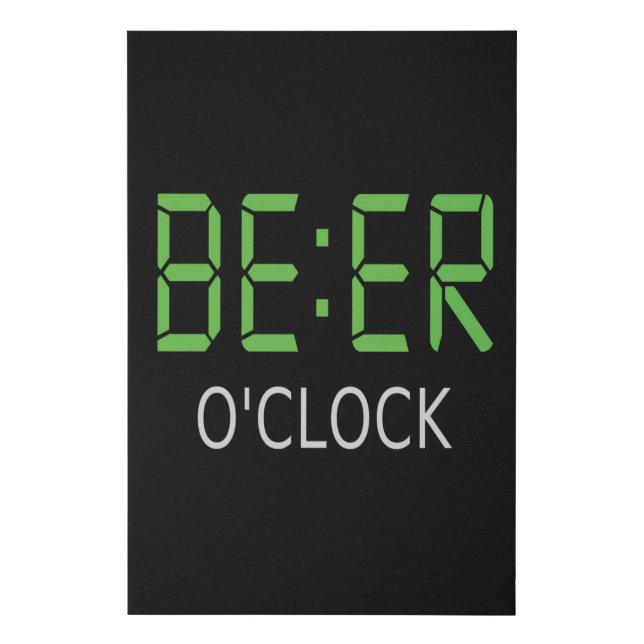 Beer o'clock faux canvas print (Front)