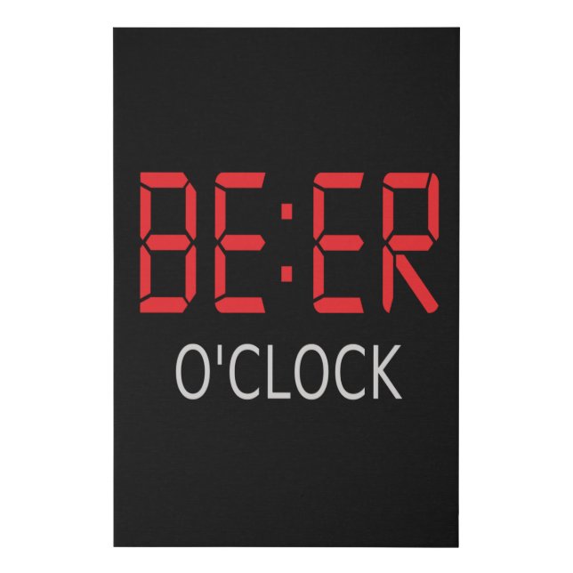 Beer o'clock faux canvas print (Front)