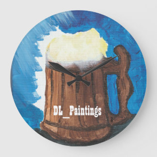 Beer O'clock! Large Clock