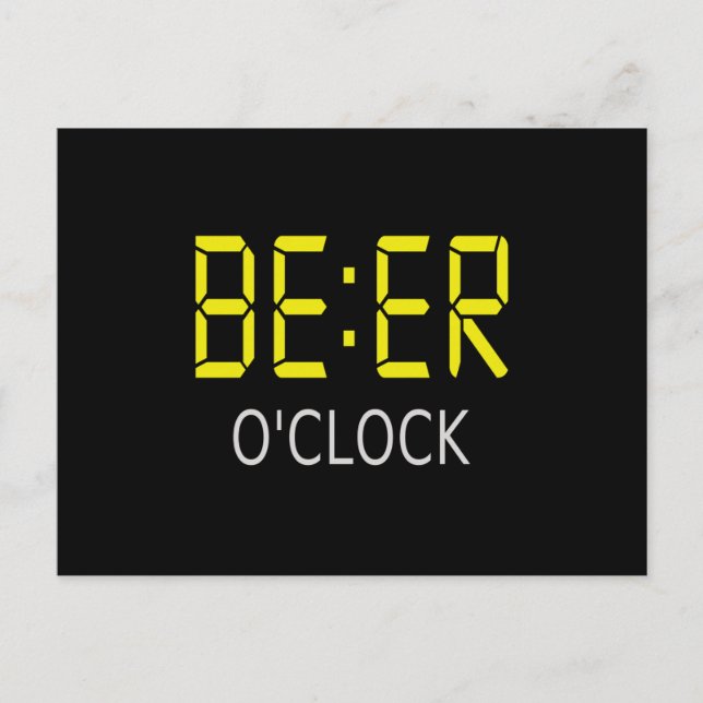Beer o'clock postcard (Front)
