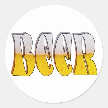 Beer On Tap Classic Round Sticker by gravityx9 at Zazzle