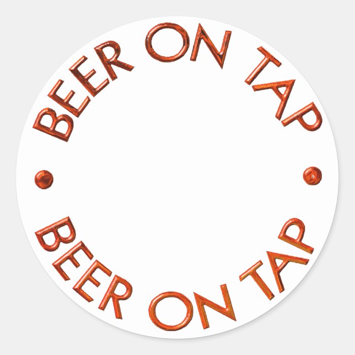 Beer On Tap Logo Stickers