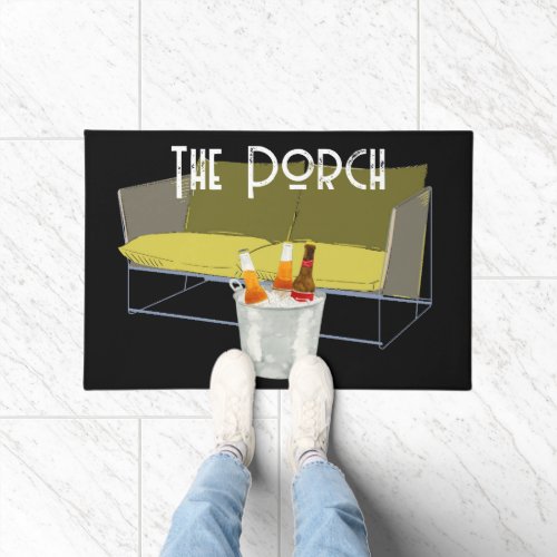Beer on the Porch Bachelor Pad Doormat