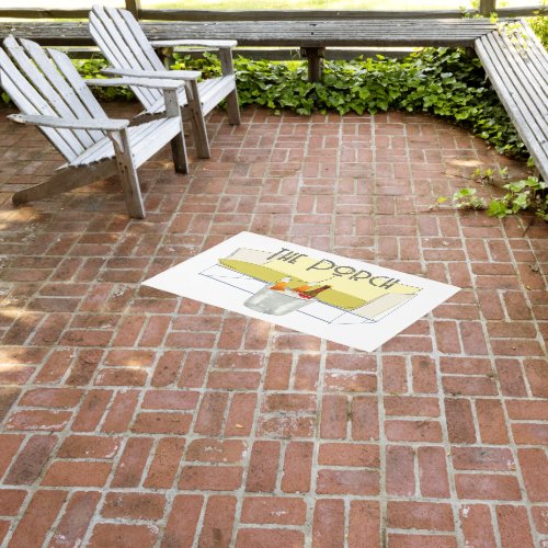 Beer on the Porch Bachelor Pad Outdoor Rug